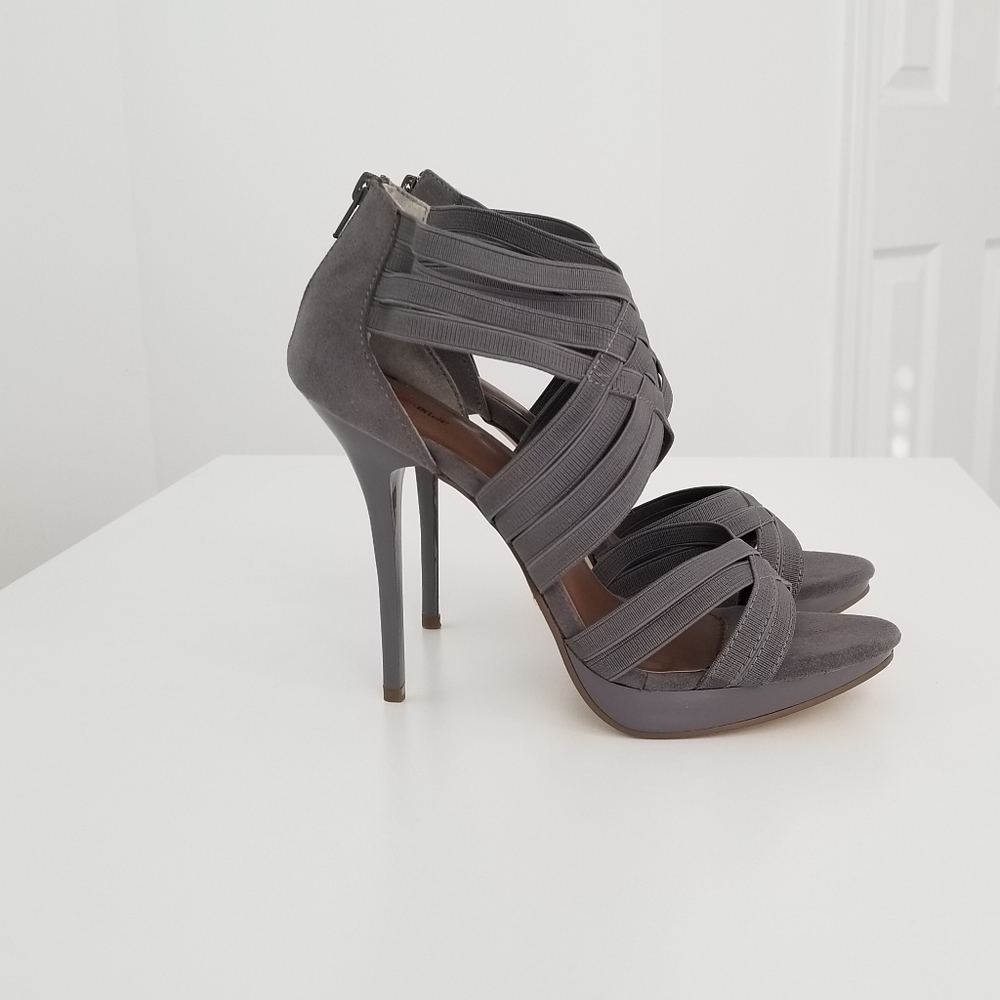 NEW Gray Bandage Heels